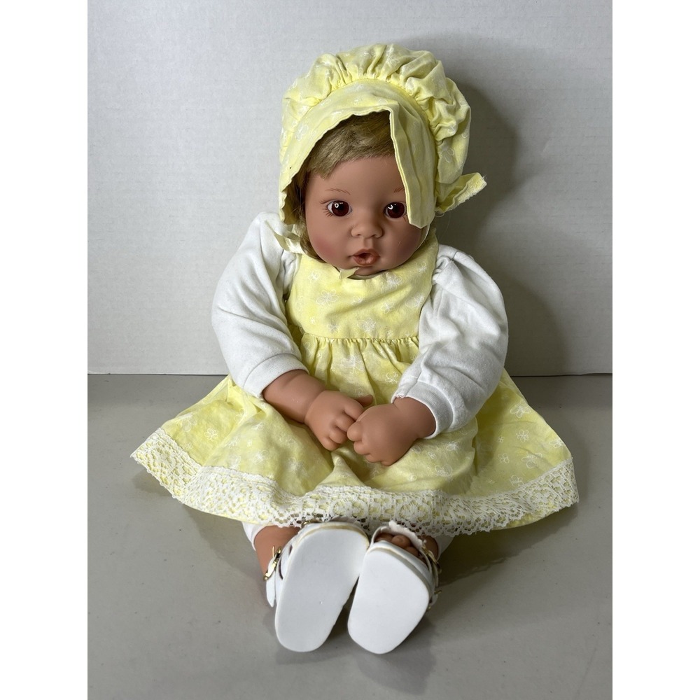 Lee Middleton Artist Studio By Reva Girl Doll‎ Yellow Dress Brown Eyes 01140